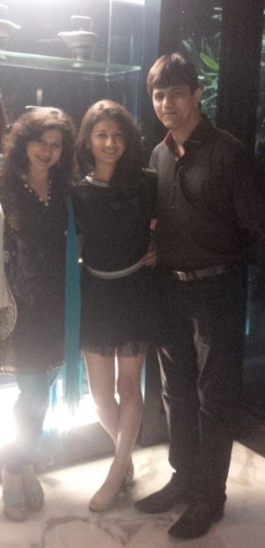 Sania Anklesaria with her parents