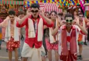 Srikant Maski (right) in a still from the song 'Anna Love' from the Bollywood film Love Training