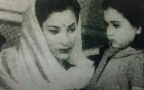Tabassum as a child actor in her debut film 'Nargis' (1947)