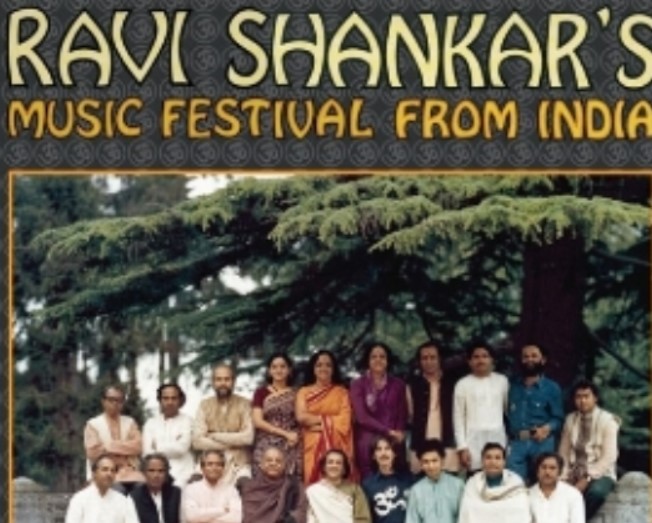 The poster of Ravi Shankar's Music festival from India