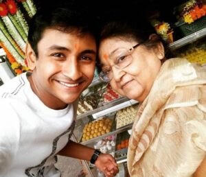Utsav Sarkar with his grandmother
