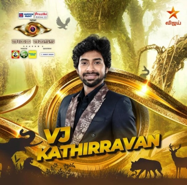 A photo of Kathirravan on the poster of Bigg Boss Tamil Season 6