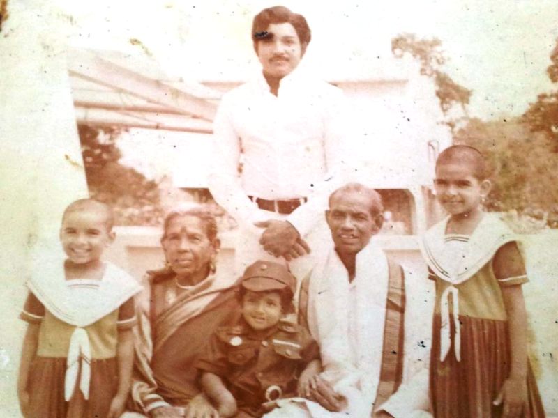 Vijayakumar with his parents