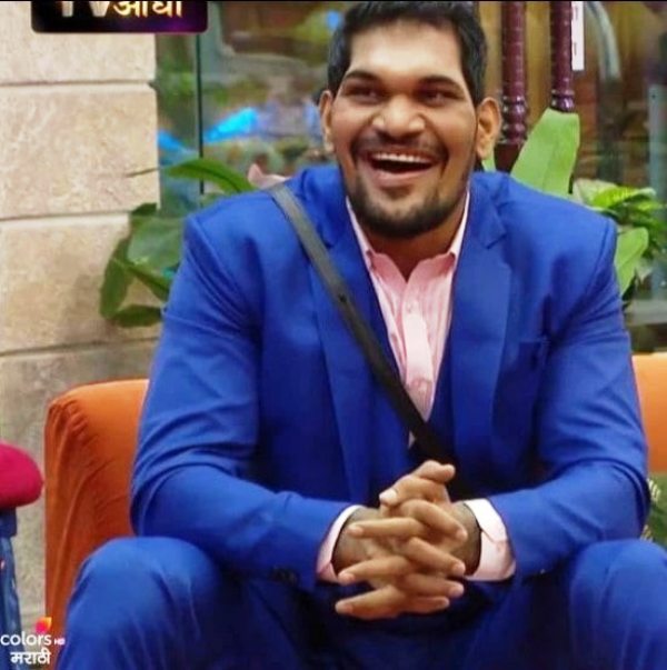 A picture of Yogesh Jadhav in Bigg Boss Marathi 4.  taken during his participation in