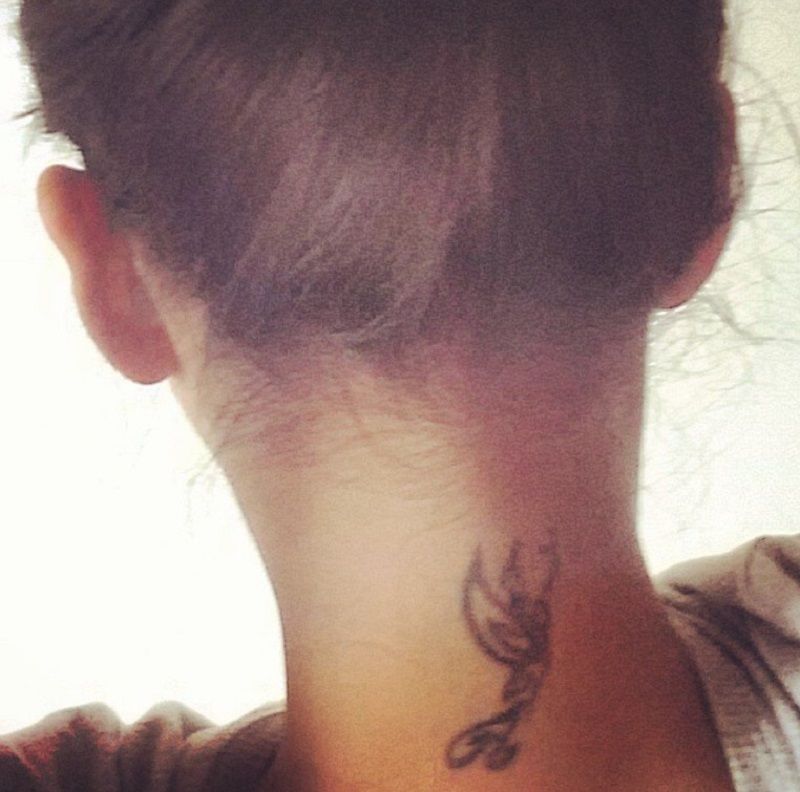 Aishwarya Lekshmi's tattoo on her neck