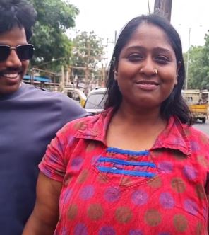 Amudhavanan with his mother