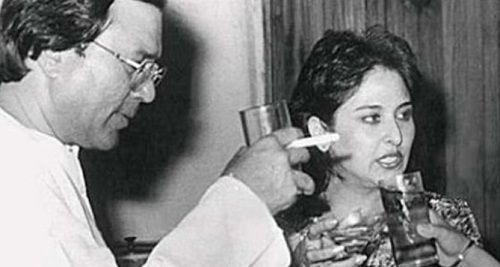 An old photo of Anju Mahendru with Rajesh Khanna