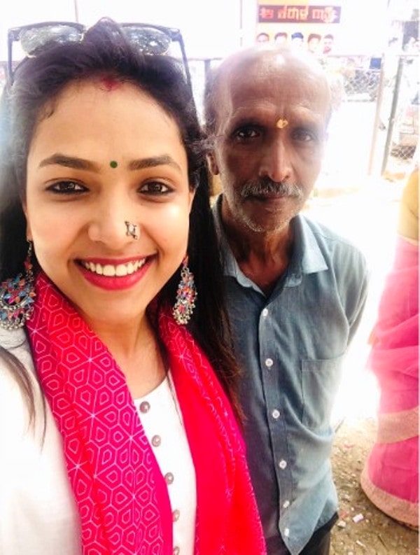Anupama Gowda with her father