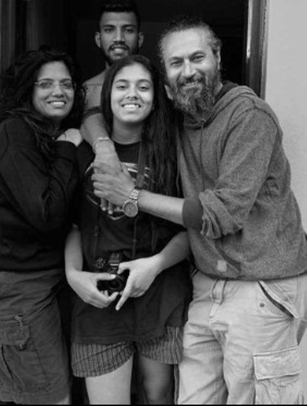 Arun Sagar (right) with his family