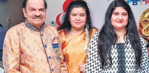 Atlas Ramachandran with his wife and daughter