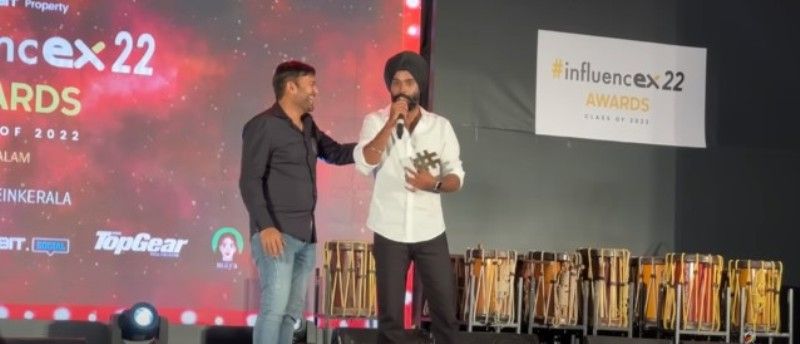 Jatt Prabhjot after winning InfluenceX Award as the Petrolhead Influencer (Male)