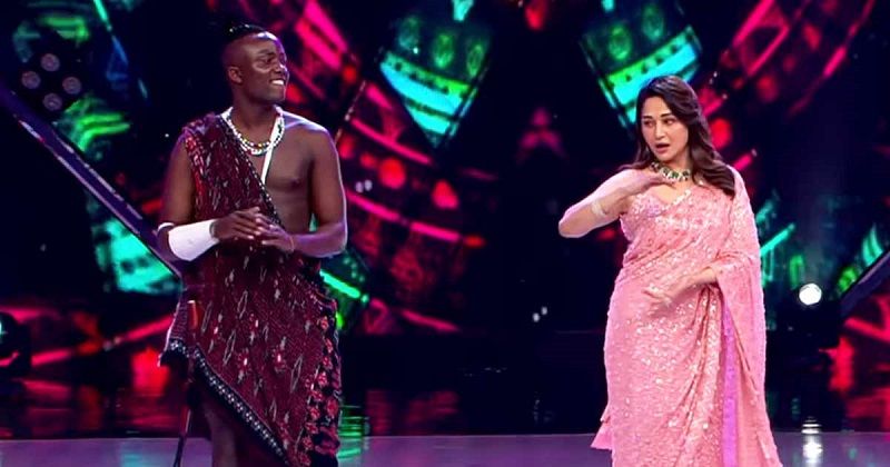 Jhalak Dikhhla Jaa 10.  Kylie Paul with Madhuri Dixit in the show