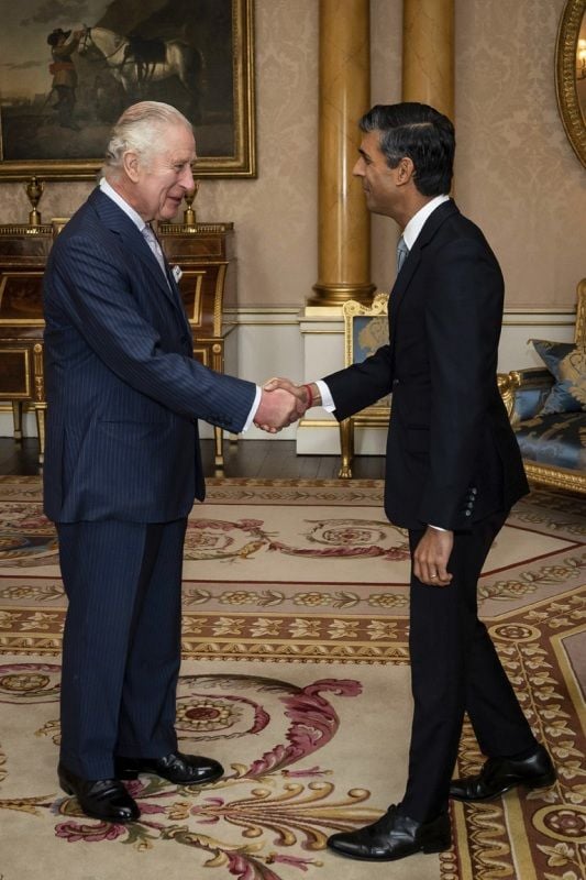 King Charles III appointed new Prime Minister Rishi Sunak at Buckingham Palace on 25 October 2022