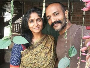 Kishore Kumar G with his wife