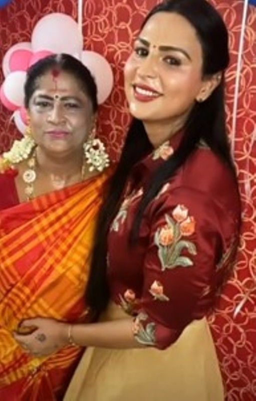 Namitha with her transgender mother