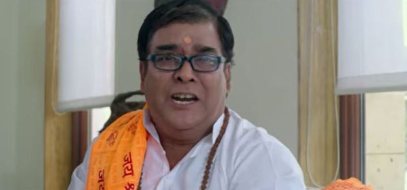 Parag as Panditji in a still from the 2017 film 'Sweetiee Weds NRI'