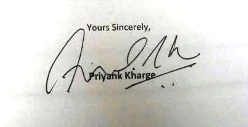 Signature of Priyank Kharge
