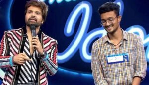 Rishi Singh (right) with Himesh Reshammiya during the shoot of Indian Idol 13