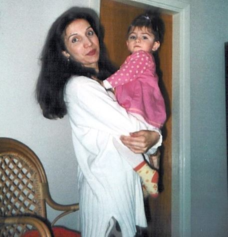 Romina Pourmokhtari in childhood with her mother