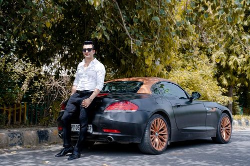 Sachin Arora with his car