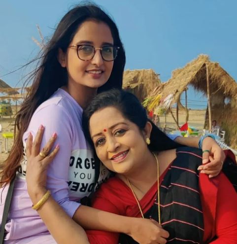 Sambhabana Mohanty with her mother