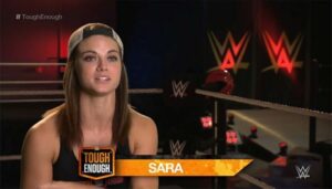 Sara Lee in a still from the Tough Enough wrestling competition on USA Network