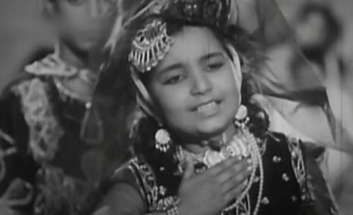 Tabassum as a child actor in Afsana (1951)