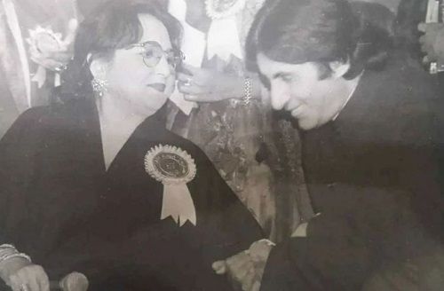 Tabassum with Amitabh Bachchan