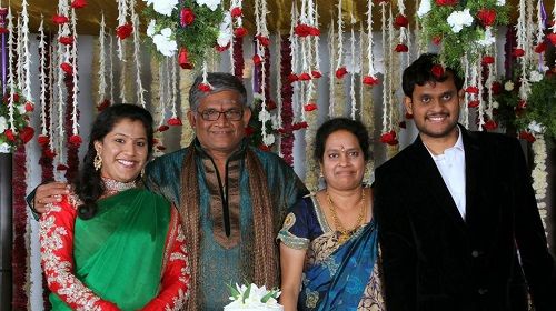 Tanikella Bharani with his wife and children