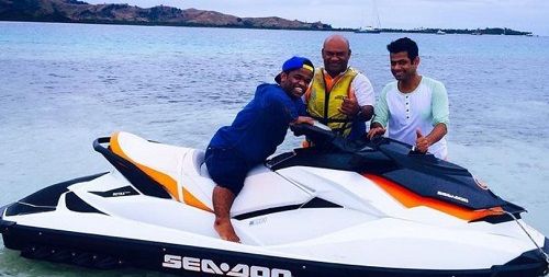 Vikas Sawant while holidaying with his friends