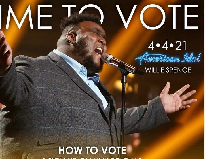 Willie Spence on the poster for American Idol Season 19 in 2021