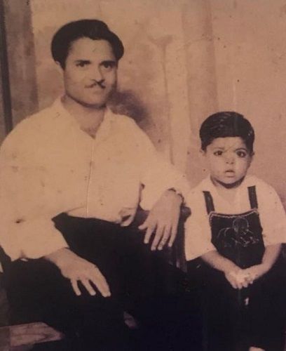 Ashoke Pandit's childhood picture with his father