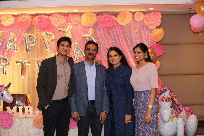 Dr. Ashok Kumar Mittal with his wife and children