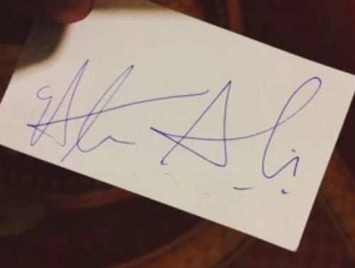 Hamza Ali Abbasi's autograph