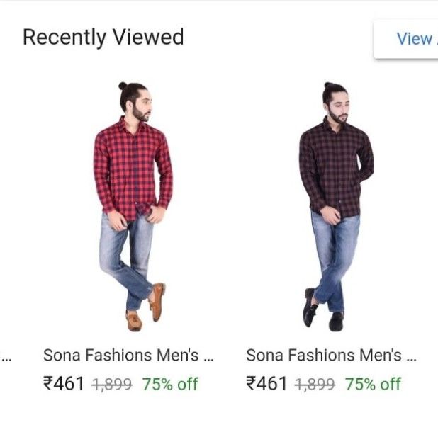 Imran Nazir Khan modelled for the brand 'Sona Fashion' on Amazon