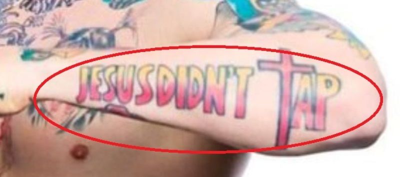 Jason David Frank's tattoo on left forearm
