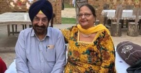 Nirdosh Kaur with her husband, Jaswant Singh Gill