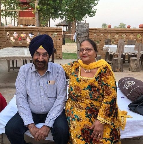 Jaswant Singh Gill with his wife