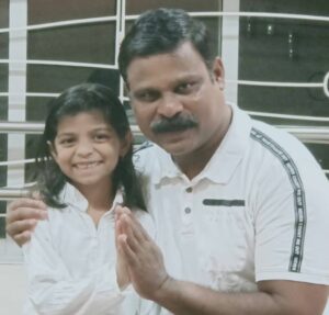 Kamlesh Sawant with his daughter Swara Sawant