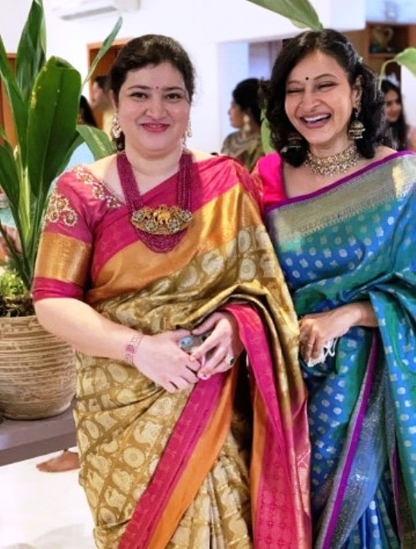 Manjula with her sister Priyadarshini