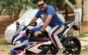 Naresh Babu with his BMW S 1000 RR bike