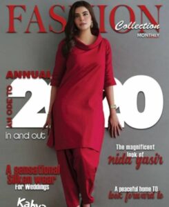 Nida Yasir on the cover of Fashion Collection magazine