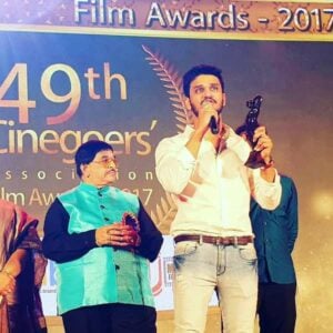 Nikhil Siddhartha with Youth Magical Award at the 49th Cinegoers Association Film Awards 2017
