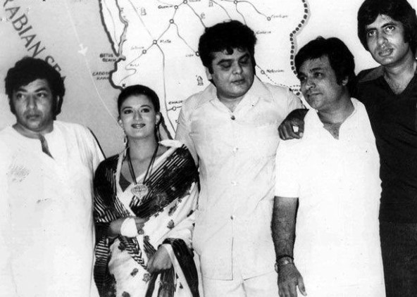 Rakesh Kumar (middle) with some noted Bollywood actors