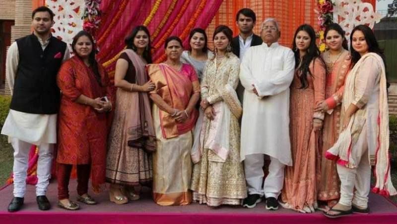 Rohini Acharya with her family