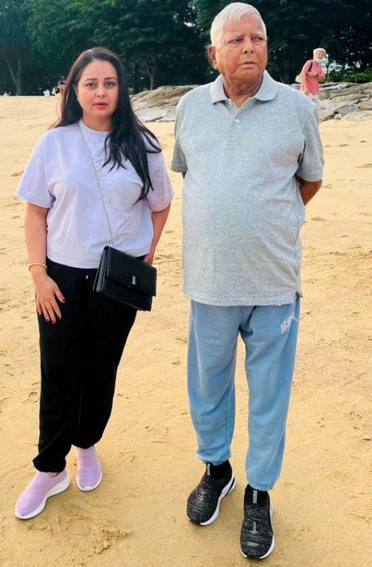 Rohini Acharya with her father