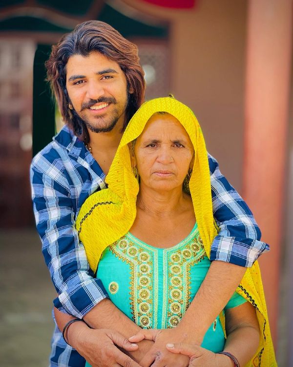Rohit Bhati with his mother, Sita Bhati