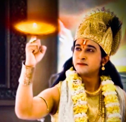 Sabyasachi Chowdhury in a still from the serial Om Namoh Shivaay as Lord Vishnu