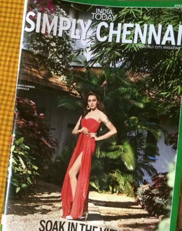 Sanchana on the cover of India Today's Simply Chennai magazine