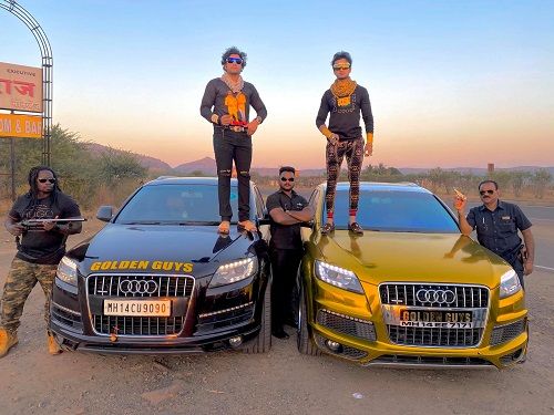 Sanjay Gujar and Sunny Waghchaure with their Audi cars